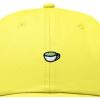 imageDALIX Lil Matcha Embroidered Cotton Summer Outdoor Baseball Cap Dad Hat WomensYellow