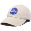 imageDALIX NASA Embroidered Mens Womens Cotton Dad Hat Baseball Cap AdjustableBeige