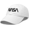 imageDALIX NASA Embroidered Mens Womens Cotton Dad Hat Baseball Cap AdjustableBlack Worm  White