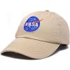 imageDALIX NASA Embroidered Mens Womens Cotton Dad Hat Baseball Cap AdjustableKhaki