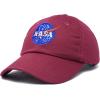 imageDALIX NASA Embroidered Mens Womens Cotton Dad Hat Baseball Cap AdjustableMaroon