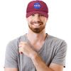 imageDALIX NASA Embroidered Mens Womens Cotton Dad Hat Baseball Cap AdjustableMaroon
