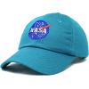 imageDALIX NASA Embroidered Mens Womens Cotton Dad Hat Baseball Cap AdjustableTeal