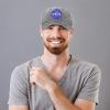 imageDALIX NASA Embroidered Mens Womens Cotton Dad Hat Baseball Cap AdjustableWashed Black