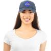 imageDALIX NASA Embroidered Mens Womens Cotton Dad Hat Baseball Cap AdjustableWashed Navy Blue
