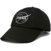 imageDALIX NASA Embroidered Mens Womens Cotton Dad Hat Baseball Cap AdjustableWhite Meatball  Black