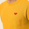 imageDALIX Pixel Heart Embroidered Fleece Crewneck Long Sleeve Sweatshirt MensGold