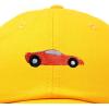 imageDALIX Race Car Hats Dad Hat Baseball Cap Embroidered Custom Cotton CapsGold