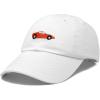 imageDALIX Race Car Hats Dad Hat Baseball Cap Embroidered Custom Cotton CapsWhite