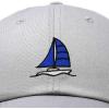 imageDALIX Sailboat Hat Embroidered Cotton Baseball Dad Cap MenGray
