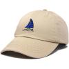 imageDALIX Sailboat Hat Embroidered Cotton Baseball Dad Cap MenKhaki