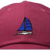 imageDALIX Sailboat Hat Embroidered Cotton Baseball Dad Cap MenMaroon