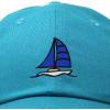 imageDALIX Sailboat Hat Embroidered Cotton Baseball Dad Cap MenTeal