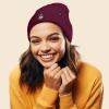 imageDALIX Sorcerer Frog Embroidered Beanie Hat Knit Cap Cold Weather WomensMaroon