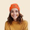 imageDALIX Sorcerer Frog Embroidered Beanie Hat Knit Cap Cold Weather WomensNeon Orange