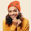 imageDALIX Sorcerer Frog Embroidered Beanie Hat Knit Cap Cold Weather WomensNeon Orange