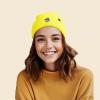 imageDALIX Sorcerer Frog Embroidered Beanie Hat Knit Cap Cold Weather WomensNeon Yellow
