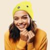 imageDALIX Sorcerer Frog Embroidered Beanie Hat Knit Cap Cold Weather WomensNeon Yellow