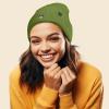 imageDALIX Sorcerer Frog Embroidered Beanie Hat Knit Cap Cold Weather WomensOlive