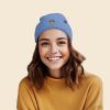 imageDALIX Sorcerer Frog Embroidered Beanie Hat Knit Cap Cold Weather WomensPeriwinkle