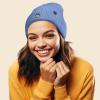 imageDALIX Sorcerer Frog Embroidered Beanie Hat Knit Cap Cold Weather WomensPeriwinkle