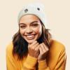 imageDALIX Sorcerer Frog Embroidered Beanie Hat Knit Cap Cold Weather WomensWhite