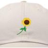 imageDALIX Sunflower Hat Womens Floral Baseball Cap WashedBeige