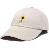 imageDALIX Sunflower Hat Womens Floral Baseball Cap WashedBeige
