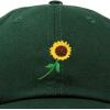 imageDALIX Sunflower Hat Womens Floral Baseball Cap WashedDark Green