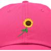imageDALIX Sunflower Hat Womens Floral Baseball Cap WashedHot Pink
