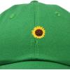 imageDALIX Sunflower Hat Womens Floral Baseball Cap WashedKelly Green