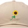 imageDALIX Sunflower Hat Womens Floral Baseball Cap WashedKhaki
