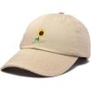 imageDALIX Sunflower Hat Womens Floral Baseball Cap WashedKhaki