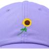 imageDALIX Sunflower Hat Womens Floral Baseball Cap WashedLavender