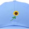 imageDALIX Sunflower Hat Womens Floral Baseball Cap WashedLight Blue
