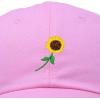 imageDALIX Sunflower Hat Womens Floral Baseball Cap WashedLight Pink