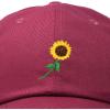 imageDALIX Sunflower Hat Womens Floral Baseball Cap WashedMaroon