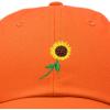 imageDALIX Sunflower Hat Womens Floral Baseball Cap WashedOrange