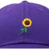 imageDALIX Sunflower Hat Womens Floral Baseball Cap WashedPurple