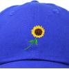 imageDALIX Sunflower Hat Womens Floral Baseball Cap WashedRoyal Blue