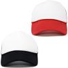 imageDALIX Two Tone Blank Trucker Hats Caps 2 for 1BlackRed