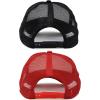 imageDALIX Two Tone Blank Trucker Hats Caps 2 for 1BlackRed
