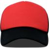 imageDALIX Two Tone Trucker Hat Summer Mesh Cap with Adjustable Snapback StrapBlackred