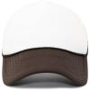 imageDALIX Two Tone Trucker Hat Summer Mesh Cap with Adjustable Snapback StrapBrown White