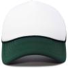 imageDALIX Two Tone Trucker Hat Summer Mesh Cap with Adjustable Snapback StrapGreen White