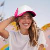imageDALIX Two Tone Trucker Hat Summer Mesh Cap with Adjustable Snapback StrapHot Pink