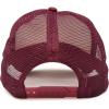 imageDALIX Two Tone Trucker Hat Summer Mesh Cap with Adjustable Snapback StrapMaroon White
