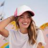 imageDALIX Two Tone Trucker Hat Summer Mesh Cap with Adjustable Snapback StrapPink White