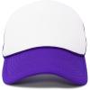imageDALIX Two Tone Trucker Hat Summer Mesh Cap with Adjustable Snapback StrapPurple