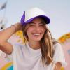 imageDALIX Two Tone Trucker Hat Summer Mesh Cap with Adjustable Snapback StrapPurple